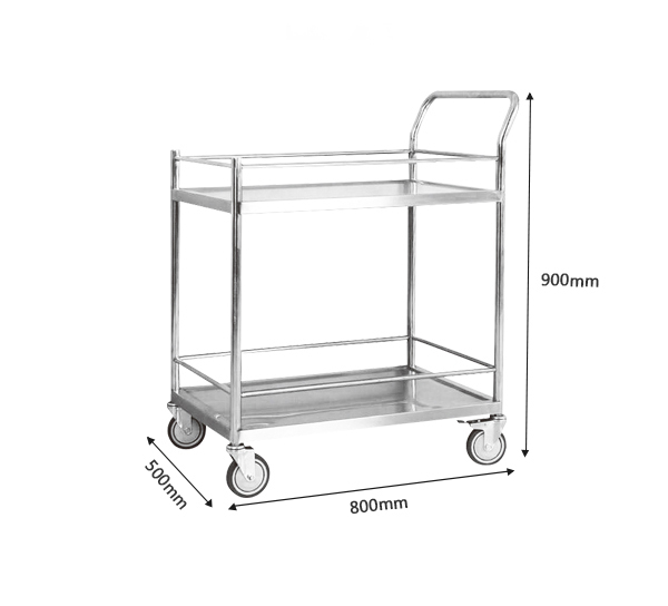 不锈钢双层手推车 (2)-1