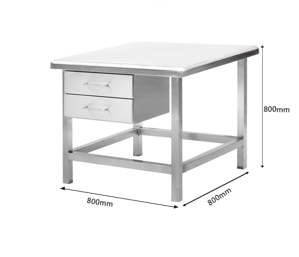 不锈钢方型带抽屉工作台-1