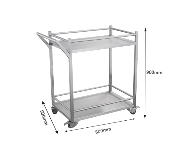 不锈钢双层手推车