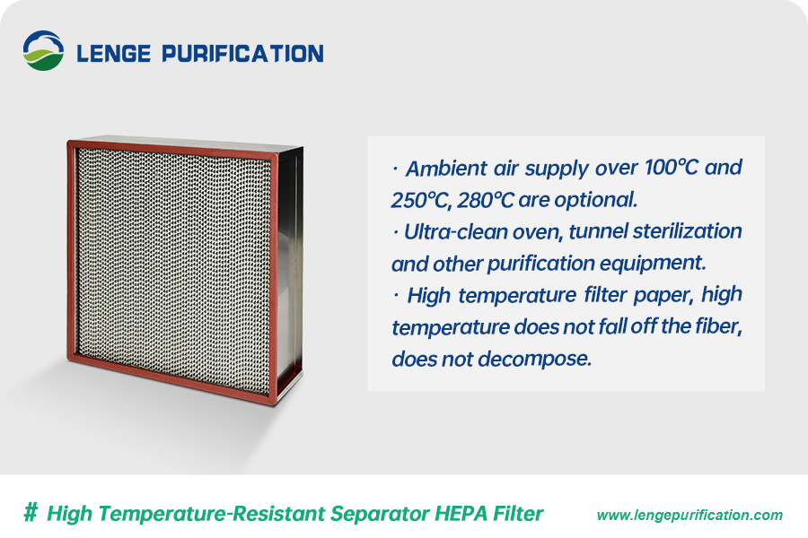 High Temperatuer-resistant Separator HEPA Filter