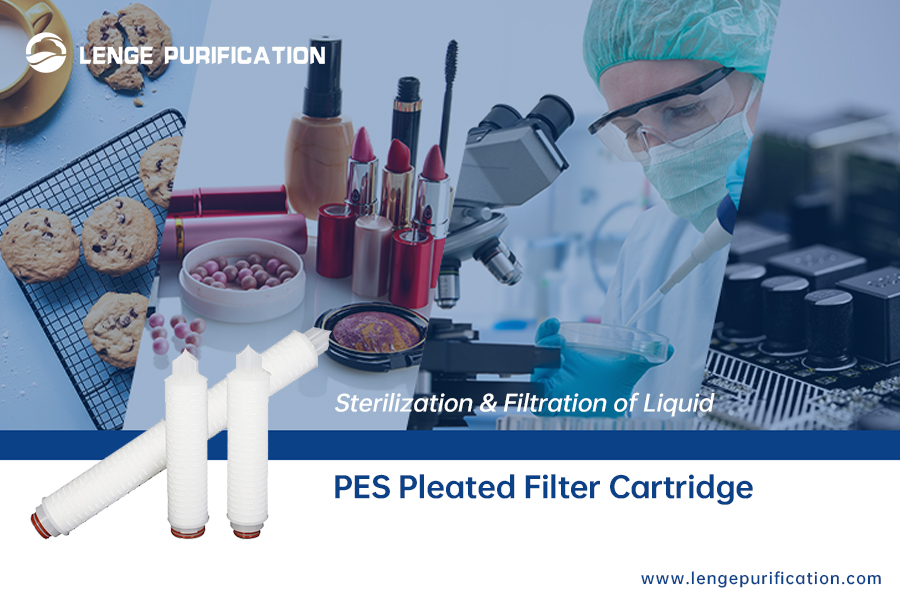 PES pleated filter cartridge